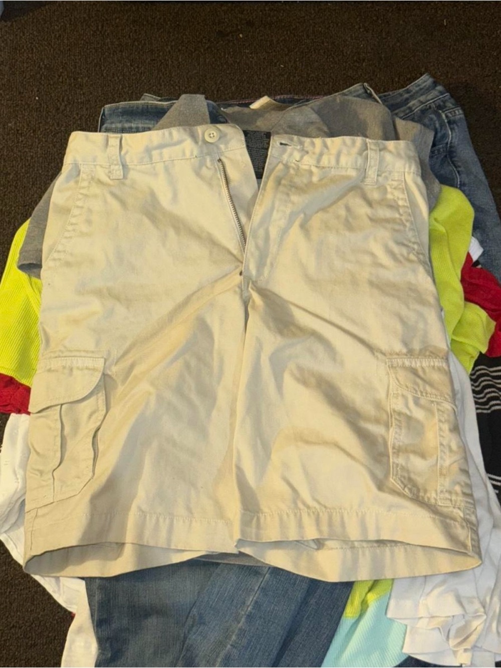 Faded Glory Beige Cargo Shorts Size 12
